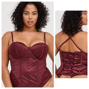 🖤Vintage Satin Lace Corset